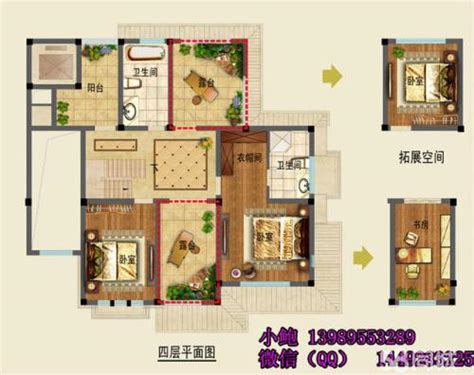 最合理的四居室户型图,4居室户型图,四室两厅两卫经典户型_大山谷图库