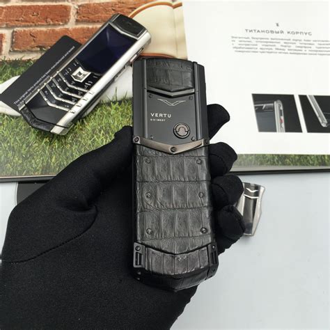 Vertu Signature S All Black Crocodile Business Luxury Mobile Phone ...