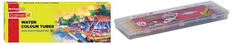 Camel Student Water Color Tube - 5ml Tubes, 18 Shades Oil Pastel with ...