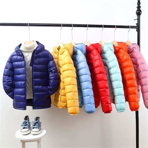 Autumn Girls Down Jacket 4 12 Years Children Clothing Winter Boys Warm ...