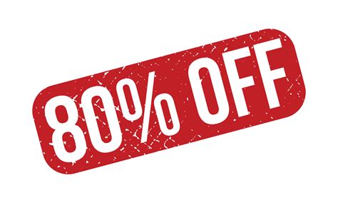 80 Percent Off Rubber Stamp. Red 80 Percent Off Rubber Grunge Stamp ...