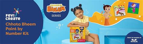 Buy Fevicreate Chhota Bheem Chhutki Paint by Numbers Kit | With 2 ...