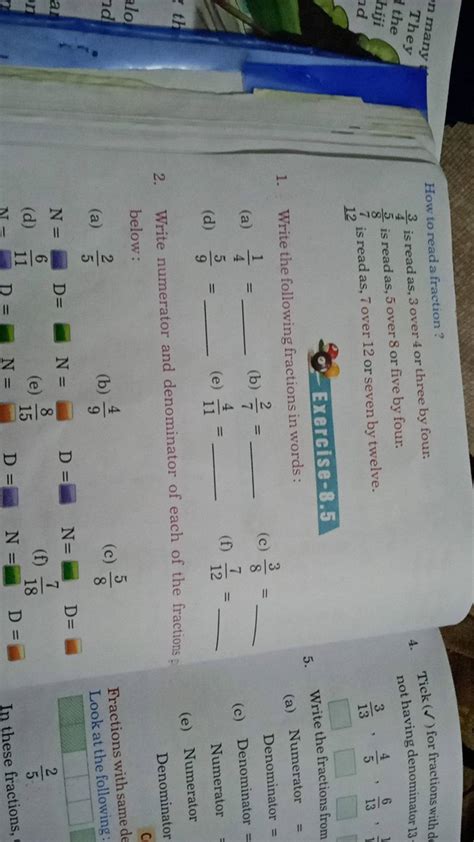 How to read a fraction? 43 is read as, 3 over 4 or three by four. 77 is..