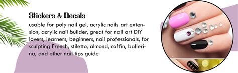 D.B.Z.® Nail Art Kit - Glass Bottles Glitter,100 Nails,5 Nail Tapes ...