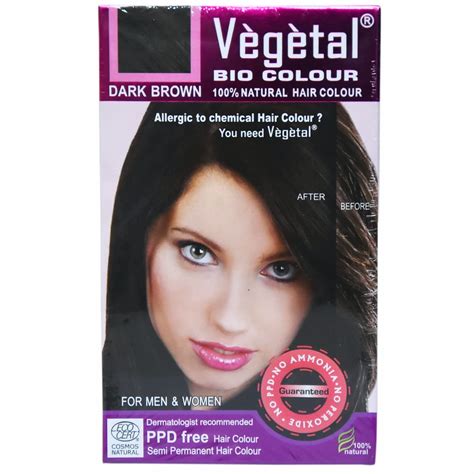 Vegetal Bio Hair Colour - Dark Brown 50g Achieve Natural, Ammonia-Free ...