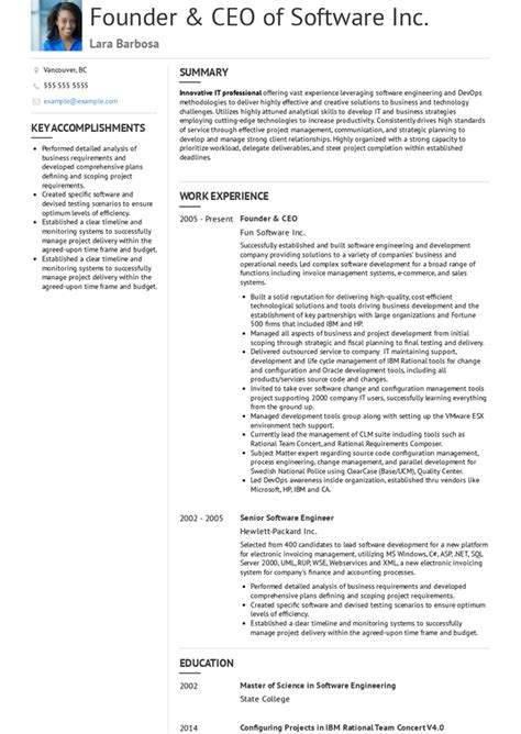 Entrepreneur Resume 的图像结果