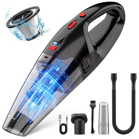 BSRCO Handheld Vacuum Cordless Rechargeable with LED, Lightweight Hand ...