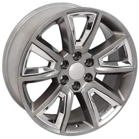 Tahoe Wheels - Chevy Tahoe Rims - CV73B 22x9 Hyper w-Chrome Tahoe Rims