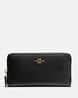 Buy Coach Pebble Leather Zip-Around Wallet | Black Color Women | AJIO LUXE