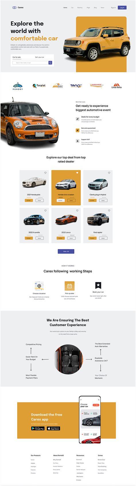 Car website design by Hridoy Ajgar on Dribbble