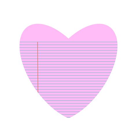 Heart Notebook Paper Clip Art 9858262 PNG