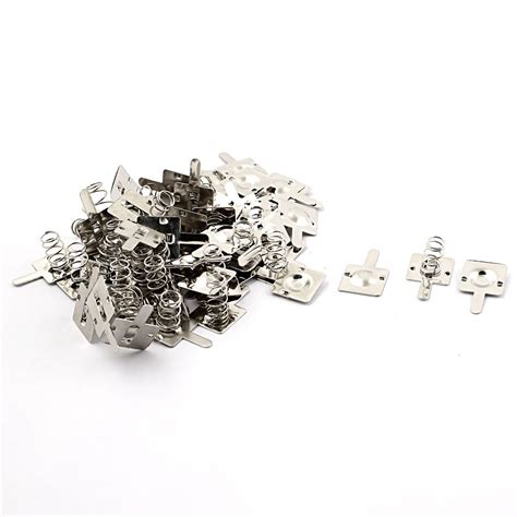 Buy uxcell 30 Pairs AA Batteries Metal Battery Spring Contact Plate ...