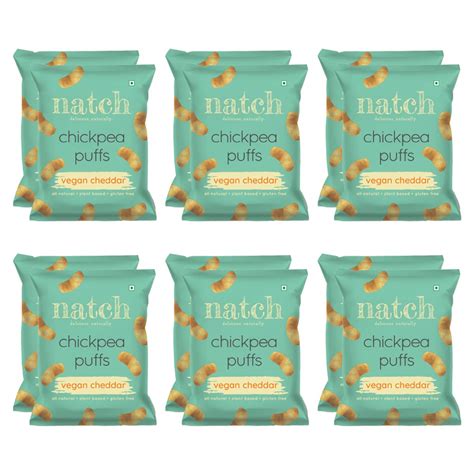 Natch Chickpea Puffs, 100% All Natural, Rich in Fiber and Protein ...