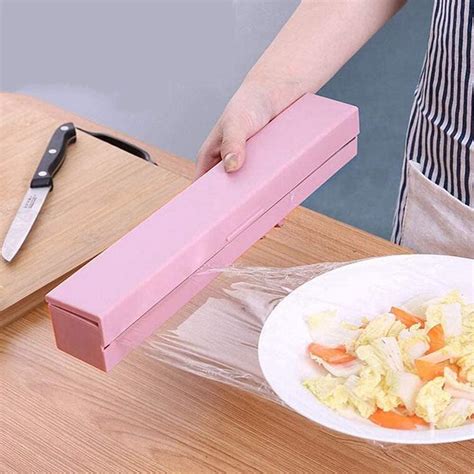 FASTIC Reusable Cling Film Cutter with Slide Cutter - Pink India | Ubuy