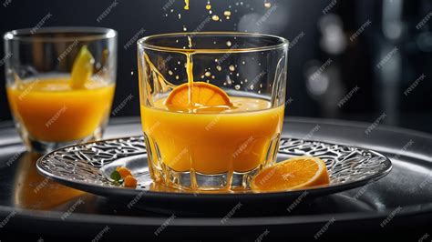 Premium Photo | Photos featuring melting milky orange juice