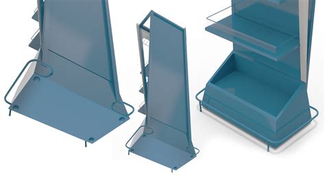 3D model Supermarket Promotion Floor Display Blue | 3D Molier International