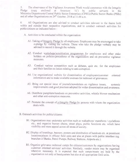 Observance of Vigilance Awareness Week from 29th October to 3rd ...