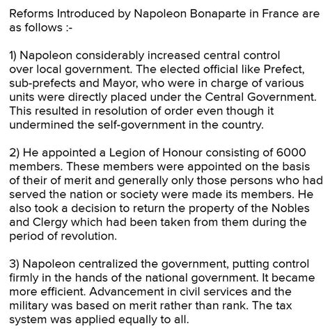 What reforms did napoleon bring to countries under french control ...