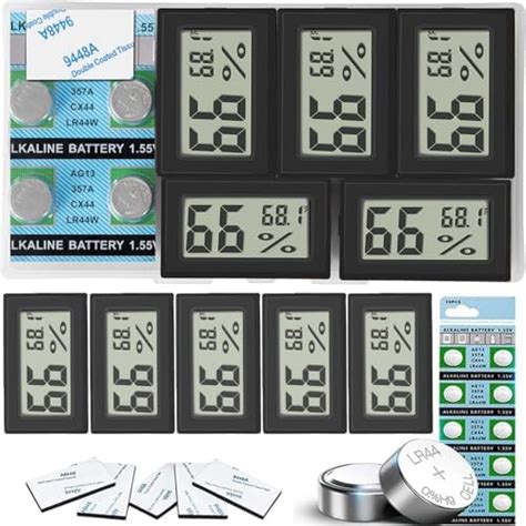 5-Pack Mini Digital Thermometer Hygrometer, Indoor Room Temperature ...