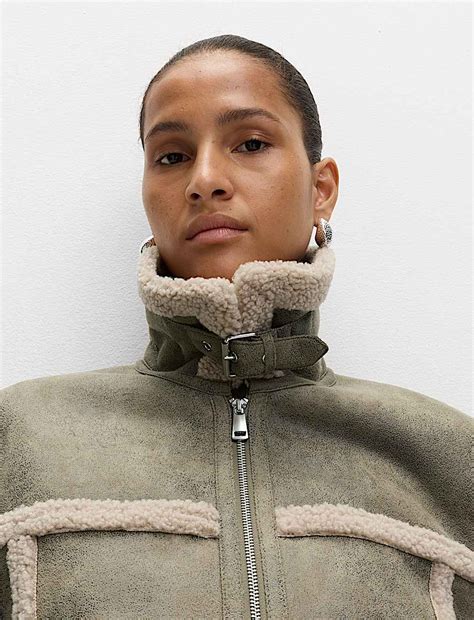 Buy Faux Shearling Aviator Jacket at Marks & Spencer