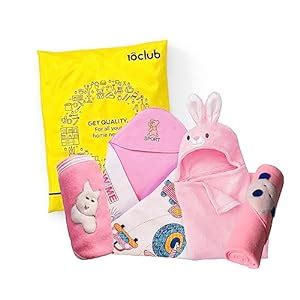 MY NEWBORN 3-in-1 Hooded Baby Blanket Wrapper (Pink) | Towel for Baby ...