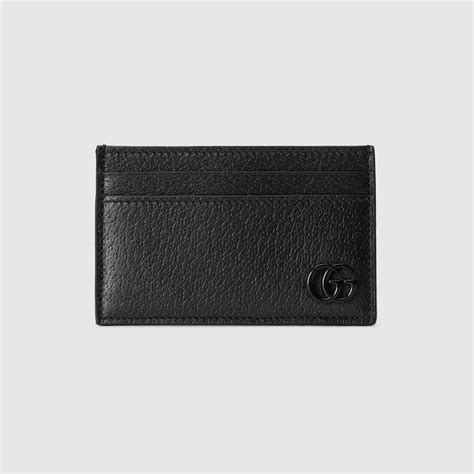กระเป๋าใส่บัตร GG Marmont card case inหนังสีดำ | GUCCI® TH