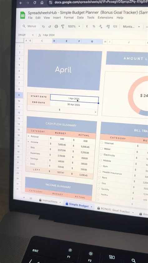Monthly Budget Excel