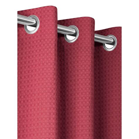 Buy Saral Home Maroon Waffle Cotton Curtain (4X5 Feet) Online