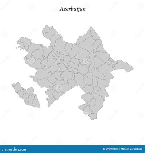 Azerbaijan Map. District Map Of Azerbaijan Detailed Map Of Azerbaijan In Color With Capital ...