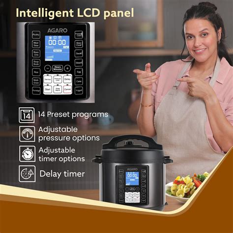 Imperial Electric Rice Cooker - 6L | Backlit LCD Display | AGARO – Agaro