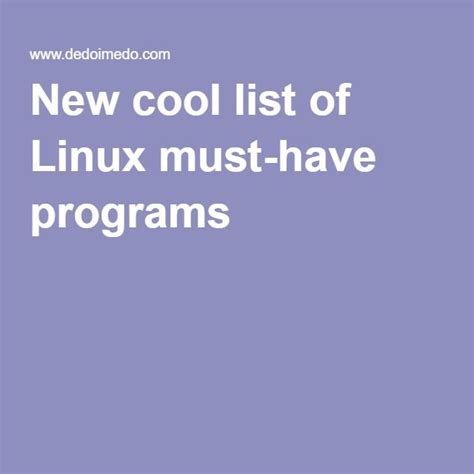 Image result for Linux Programs List