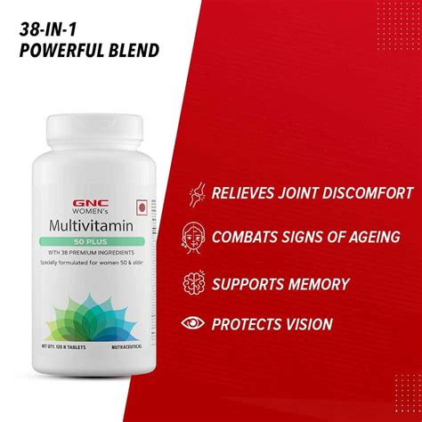 Buy GNC WOMEN'S MULTIVITAMIN 50 PLUS | FORMULATED IN USA | 38 PREMIUM ...