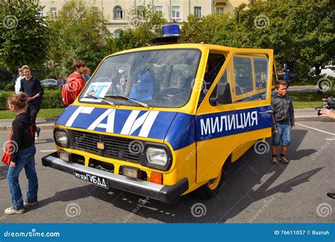 Soviet police car editorial photography. Image of tourism - 76611057