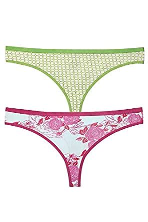 Buy Inner Sense Organic Cotton Antimicrobial Women's Thong (Pack of 2 ...