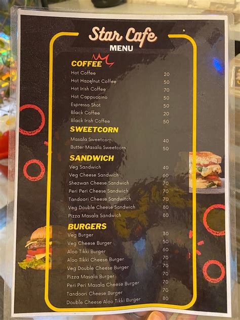 Menu at Star Cafe ( Waffles and More ), Sagar