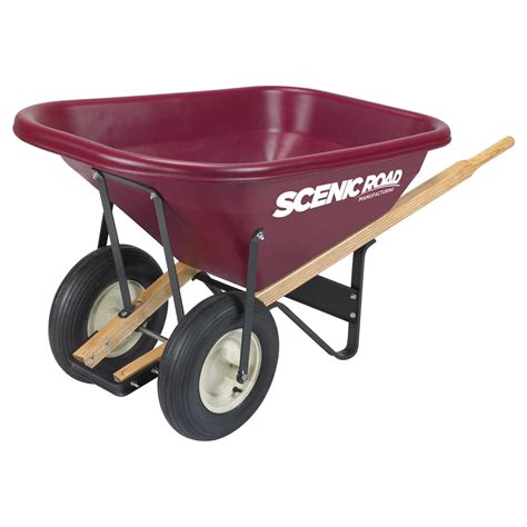 Scenic Road Dual Wheel 8 Cube Wheelbarrow - 800 lb Capacity - Walmart.com