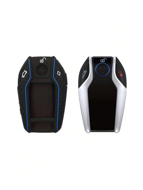 1pc Black Silicone Key Fob Cover Protector Case Suitable For BMW Cars ...