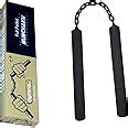 Gyronax Foam Nunchaku, Black Colour Foam Wooden Handle 10" with 9 ...
