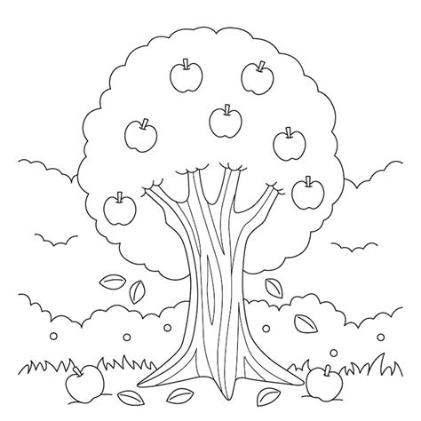 Apple tree drawing Images - Free Download on Freepik