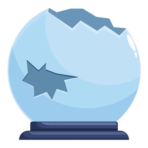Broken crystal ball showing star shape crack reflecting uncertainty and ...