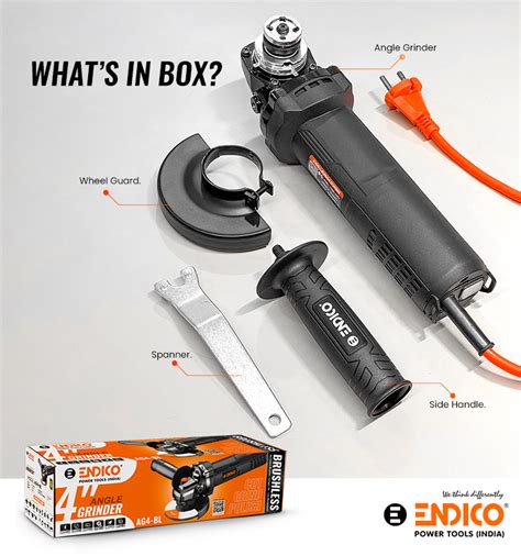 Endico AG4-BL Brushless Angle Grinder – More Power, Less Maintenance