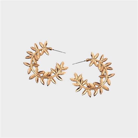 Our leaf Metal Hoop Earring – Kool Rabbit