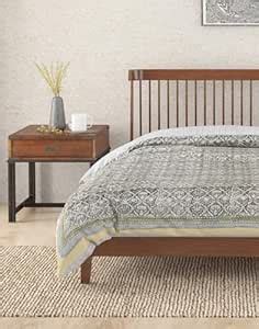 Buy Fabindia Blue Ayaana Hand Block Printed Cotton Quilt - Double ...