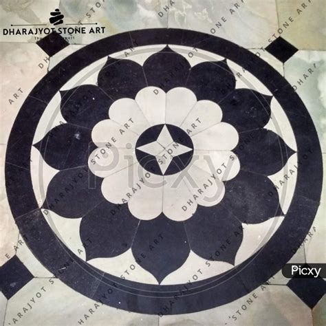 Natural Stone Round Livingroom Waterjet Medallion Inlay Flooring ...