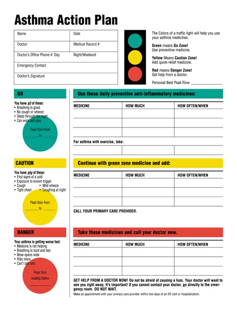 AAFA Asthma Action Plan Form - Fill Online, Printable, Fillable, Blank ...
