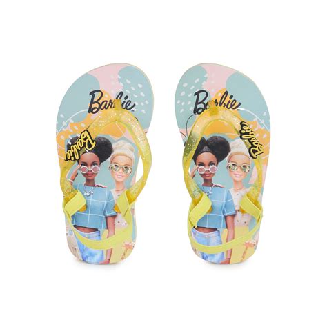 toothless Barbie Kids Girls Yellow Flip-Flops (BBPGFF4110-Yellow-5 ...