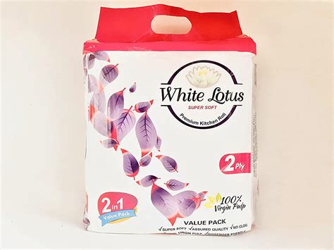 White Lotus 2 Ply Kitchen Paper Roll | Tissue Paper | Towel Paper ...