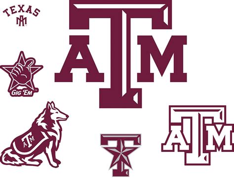 The Highly Respected Aggie Logo in Maroon, White and Purple