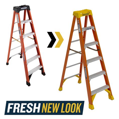Werner NXT1A 6-ft Fiberglass Type 1A- 300-lb Load Capacity Step Ladder ...