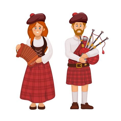 Scotland People In Uniform Playing Traditional Music Instrument ...